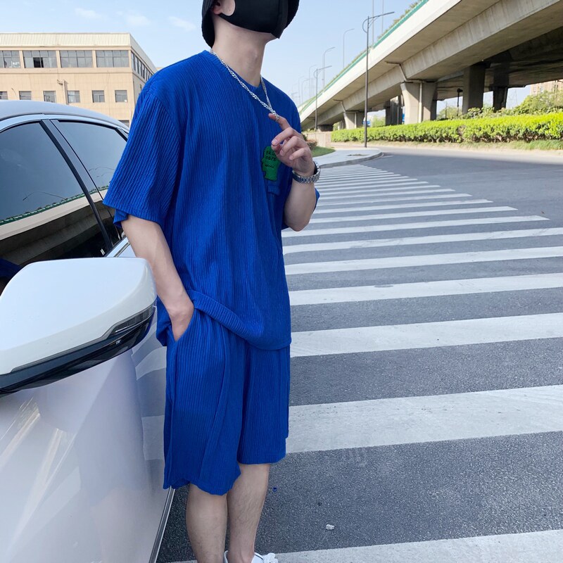 714A-G6893P105控1452025夏季潮版宽松运动休闲套装短袖T恤垂感,男装T恤,星座714A（原电商C314）