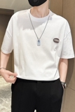 Z86101P45控65/2025夏季男士圆领棉T恤宽松短袖tee自带项链潮版装，男装T恤，星座714A（原电商C314）