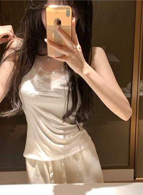 Yumeo钰 bi入！纯情小白兔 蕾丝性感纯欲显瘦吊带