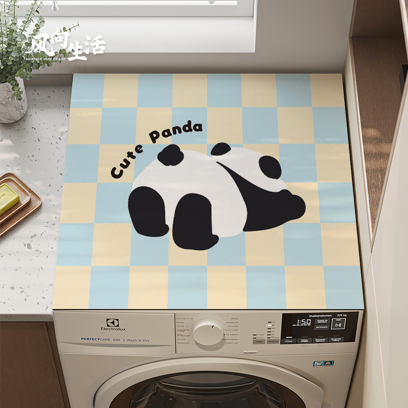 卡通滚筒洗衣机防尘盖布台面顶吸水防晒双开门冰箱冰柜床头柜垫子