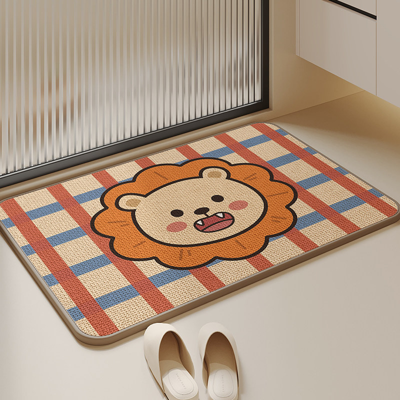 亚麻编织浴室地垫吸水卫生间卡通防滑家用厕所洗手间门口脚垫地毯,居家布艺,家用脚垫,淘宝优惠券,粉丝福利购,淘宝优惠卷
