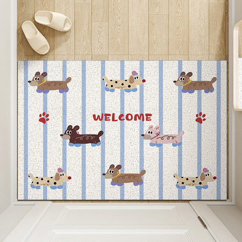 入户地垫门口进门脚垫家用丝圈蹭土耐脏防滑玄关可裁剪pvc门垫子