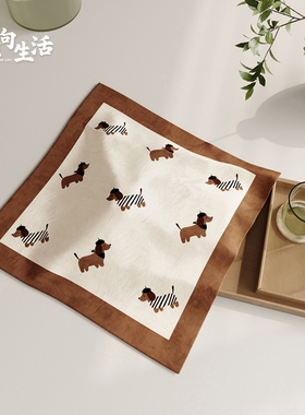 可爱茶盘盖巾茶台方形茶杯盖布2025新款小家电万能多用防尘小方巾
