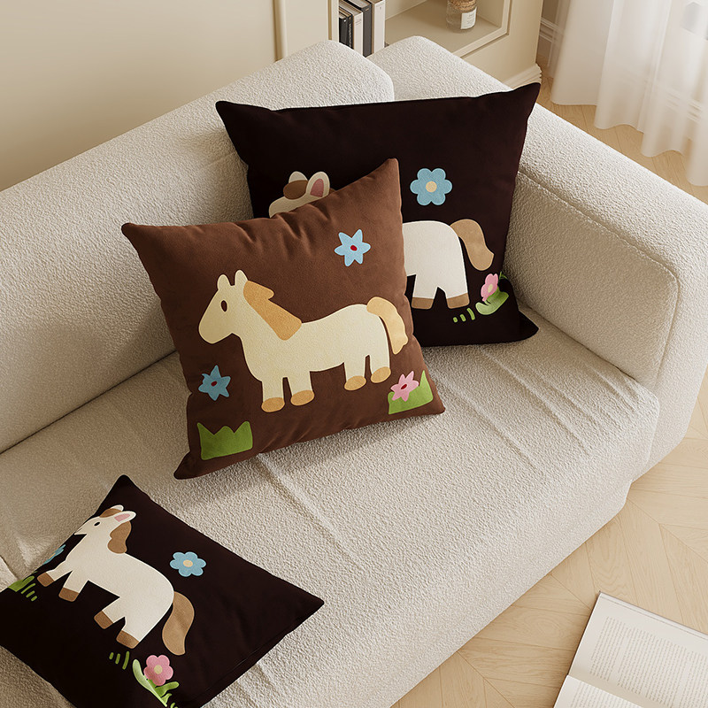 马年新年抱枕套沙发客厅轻奢高级感卧室床头飘窗装饰靠背靠垫含芯,居家布艺,靠垫/抱枕,淘宝优惠券,粉丝福利购,淘宝优惠卷