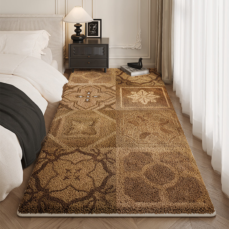 复古轻奢地毯卧室地垫床边毯女孩卧室房间毛绒主卧床前床下防摔垫,居家布艺,地毯,淘宝优惠券,粉丝福利购,淘宝优惠卷