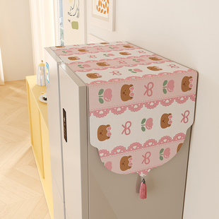 卡通ins风冰箱顶盖布防尘罩单双开门防灰尘盖巾家用出租屋防晒布
