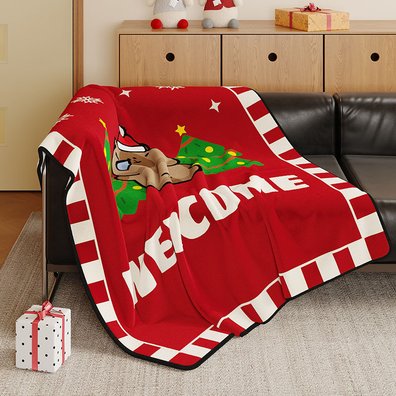 圣诞水豚TATA联名沙发盖毯保暖装饰氛围感披肩毯法兰绒空调毯毛毯,床上用品,休闲毯/毛毯/绒毯,淘宝优惠券,粉丝福利购,淘宝优惠卷