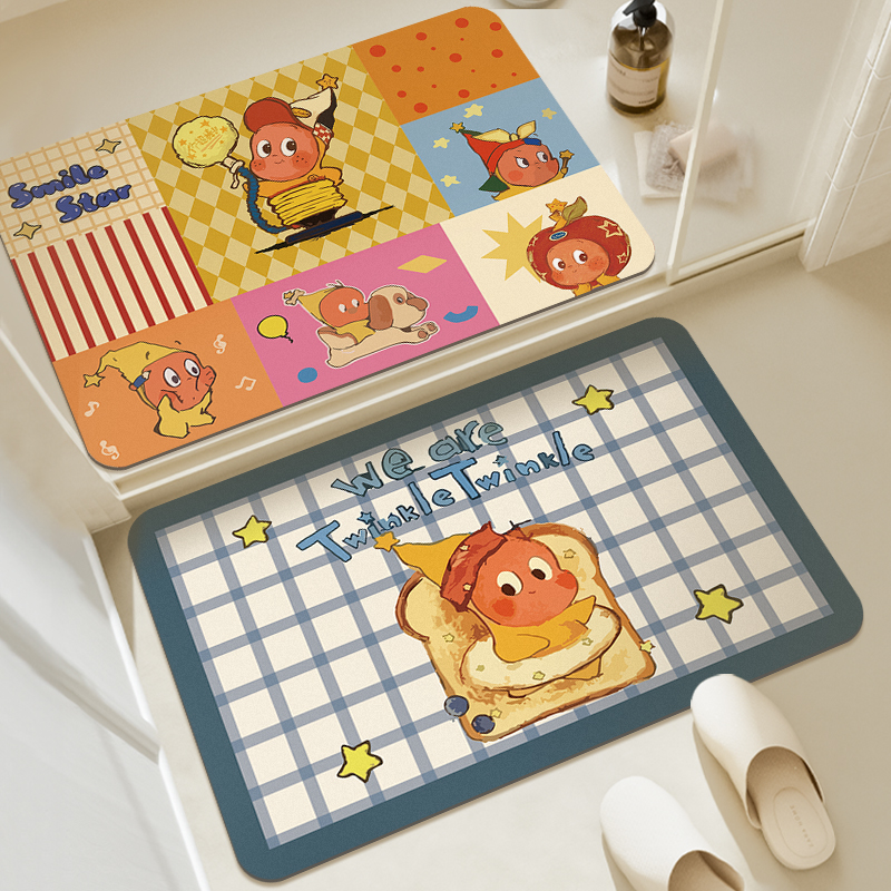 星星人浴室地垫防滑垫辣条卫生间厕所门口吸水垫耐脏地毯家用脚垫