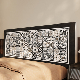 美式复古床头套罩全包万能通用软包靠背布艺床头罩防尘耐磨保护套