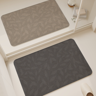 简约卫生间门口吸水垫浴室地垫防滑垫厕所洗手间亚麻编织家用脚垫