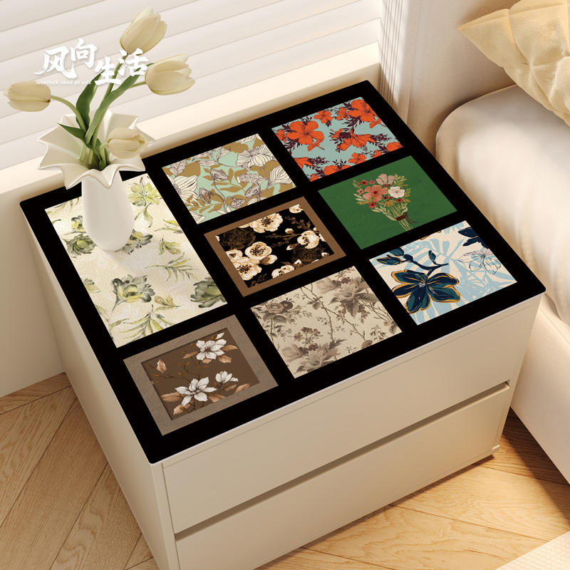 美式复古卧室床头柜盖布垫子台面保护垫高级桌垫桌面防水防油桌布