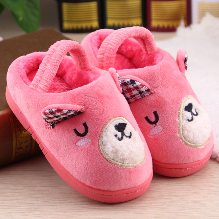 Chaussons enfants en suède pour hiver - semelle caoutchouc - Ref 1007042 Image 4