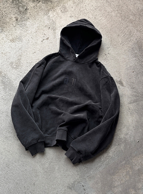 Askyurself 加州海浪风景照片连帽卫衣 黑色