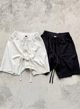 Askyurself INSIDE OUT 水洗破坏短裤 黑色/做旧白
