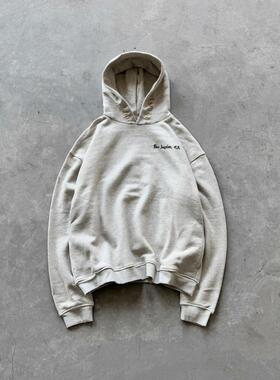 Askyurself 糜烂破坏棋盘格刺绣卫衣 男女同款 浅灰色