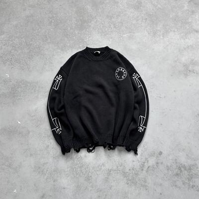 梵文Logo卷轴刺绣Askyurself