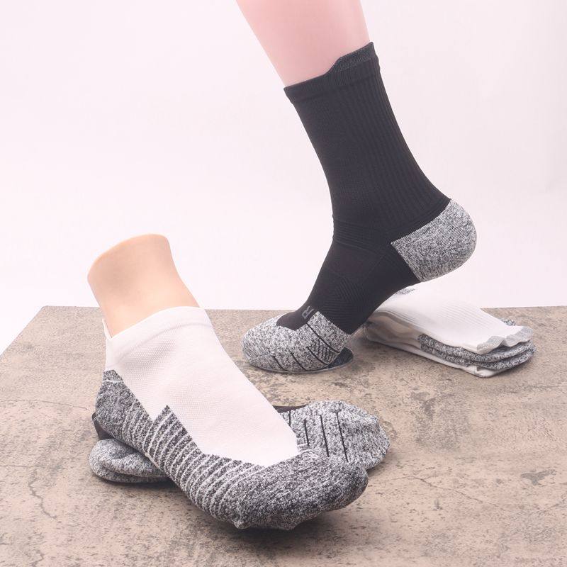 原单男女跑步袜中高低腰运动袜