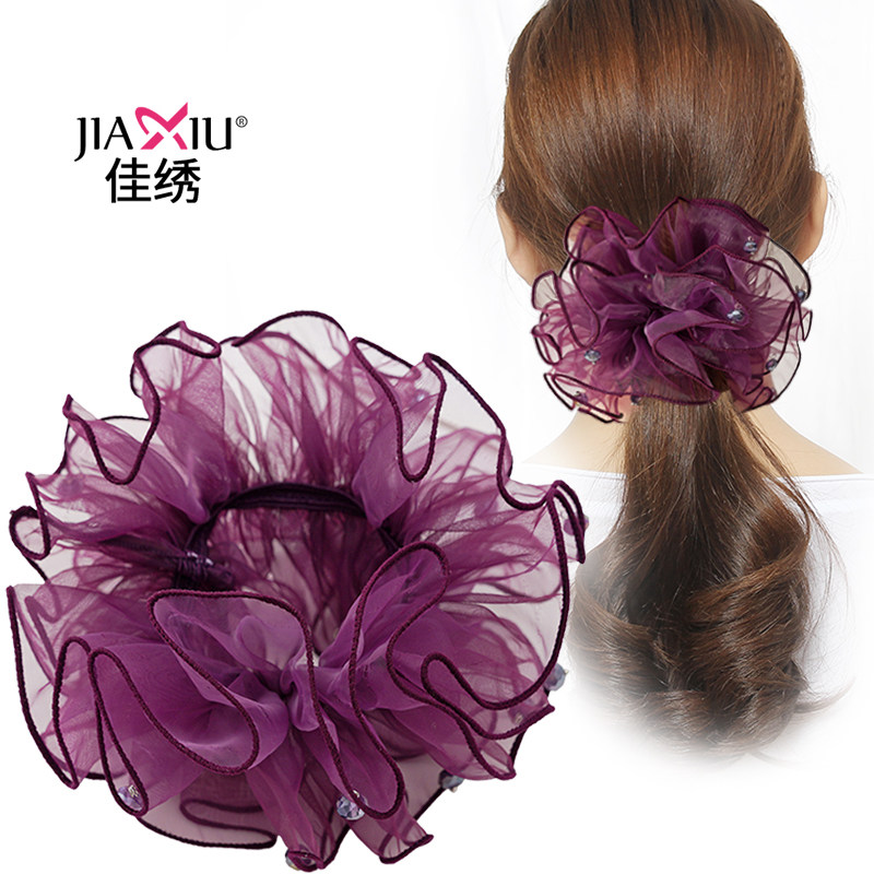 欧根纱发圈显发量蓬松大肠圈