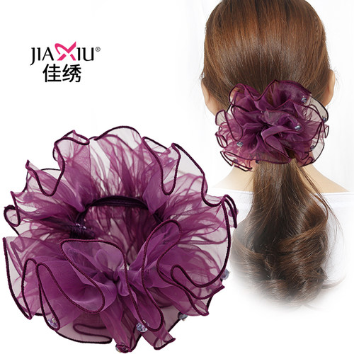 欧根纱发圈显发量蓬松大肠圈