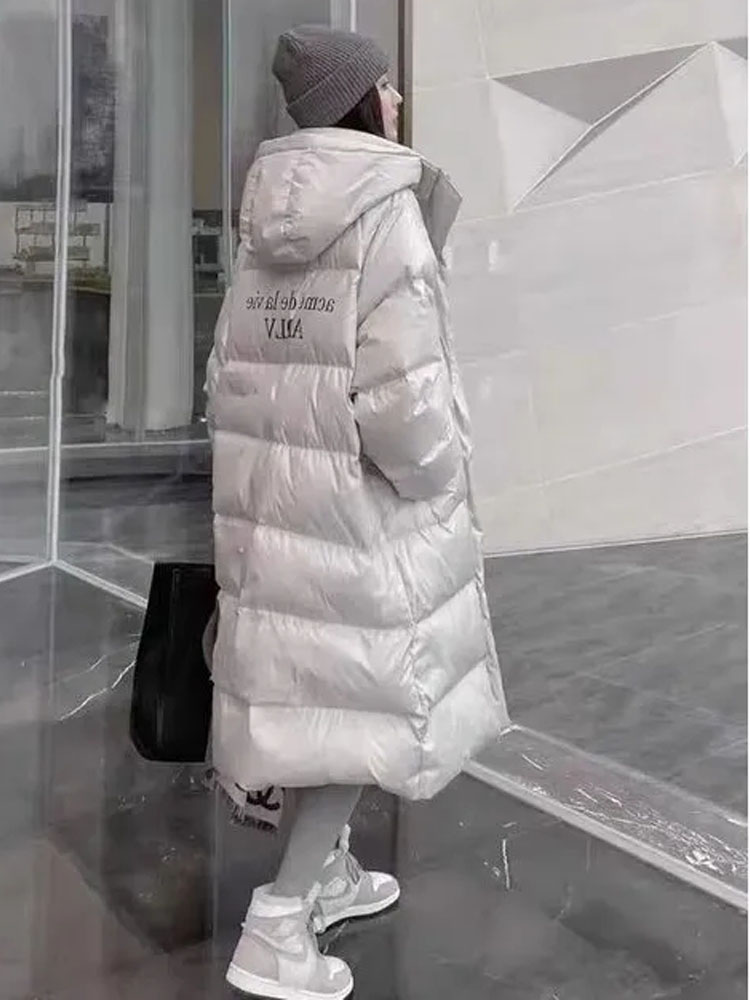 2023冬季新爆款韩国东大门羽绒服女中长款宽松加厚白鸭绒保暖外套