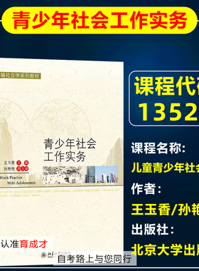 自考教材13528儿童青少年社会工作/青少年社会工作实务 王玉香孙艳艳 北京大学出版社 自学考试教材/新编社会学系列教材
