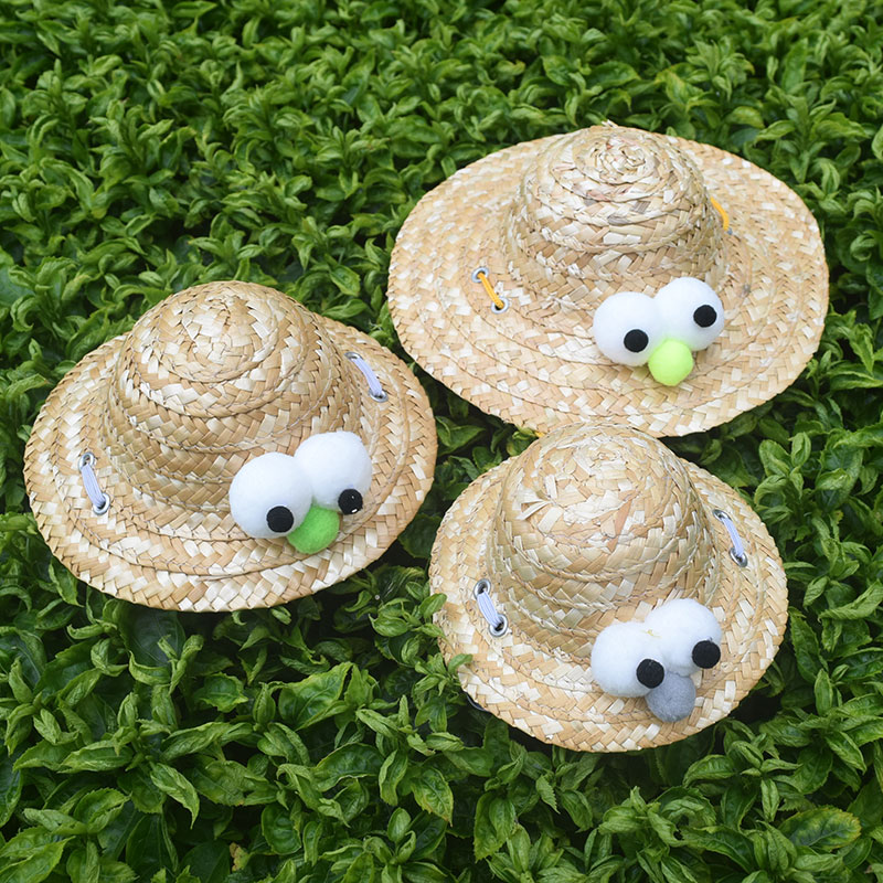 魅宠猫狗夏季遮阳草帽拍照饰品