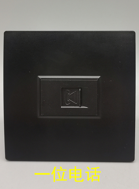 黑色86型一位电话带门单口语音CAT3信息4芯2芯RJ11面板电话免打模