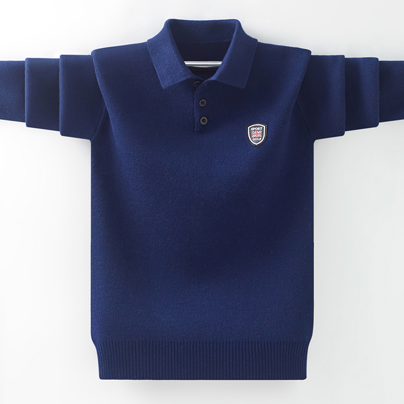 男童毛衣秋冬polo针织洋气韩版