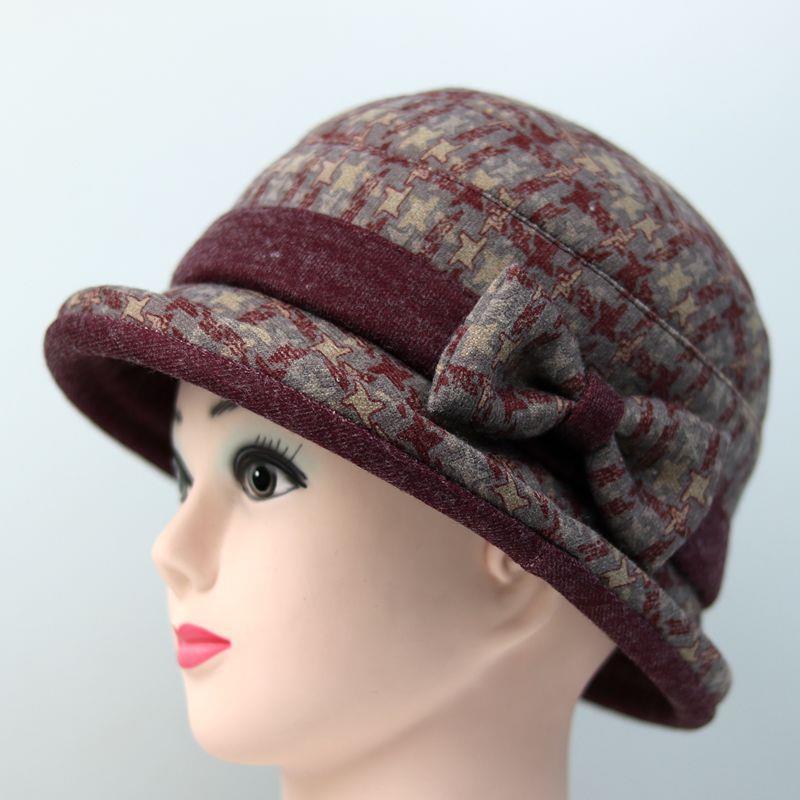 中老年妈帽子女秋冬季时尚