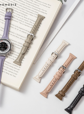 momodiz适用华为手表gt5小香风真皮表带gt4小蛮腰纤细女士watch4新款柔软皮腕带gt3pro荣耀智能创意非原装