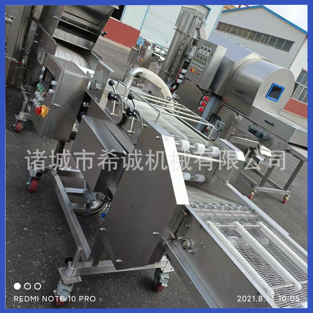 肉条上浆机 裹浆机 小酥肉上浓浆机器全自动 鸡肉条挂面糊机厂家图片