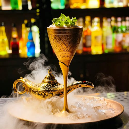 巴基斯坦黄铜宫廷风阿拉丁鸡尾杯