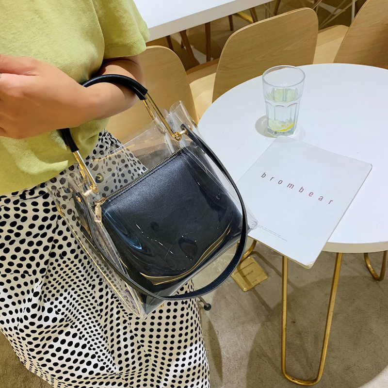 夏季流行小清新透明果冻小包包女2026新款潮洋气百搭单肩斜挎包女