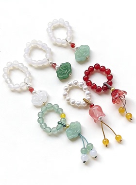 弹力珠圈百搭配饰diy手串跑环 壶钮挂坠茶壶小提溜如意平安扣吊坠