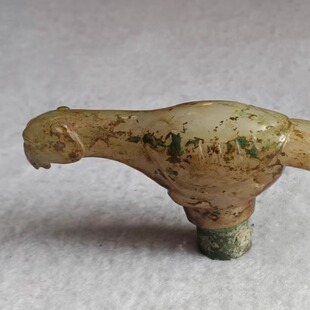 长7长13厘米重166.5克 古玩老和田白玉手把件 1000多年前 和田玉