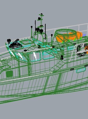 CB90攻击快艇3D图纸 Rhino设计 战斗船舶三维建模 附STP格式