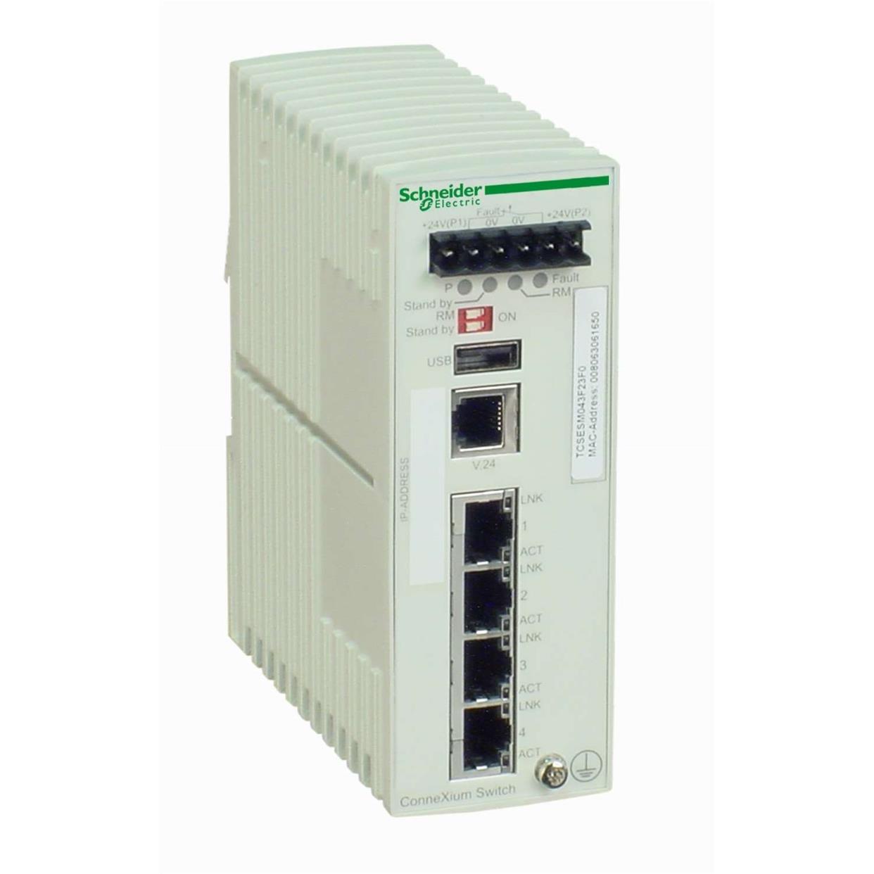 议价直拍不发TCSESM043F23F0施耐德 : ConneXium 4TX口以太网交换