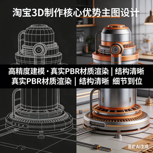 C4D建模渲染工业产品设计效果图人物ip形象3d建模三维犀牛接单