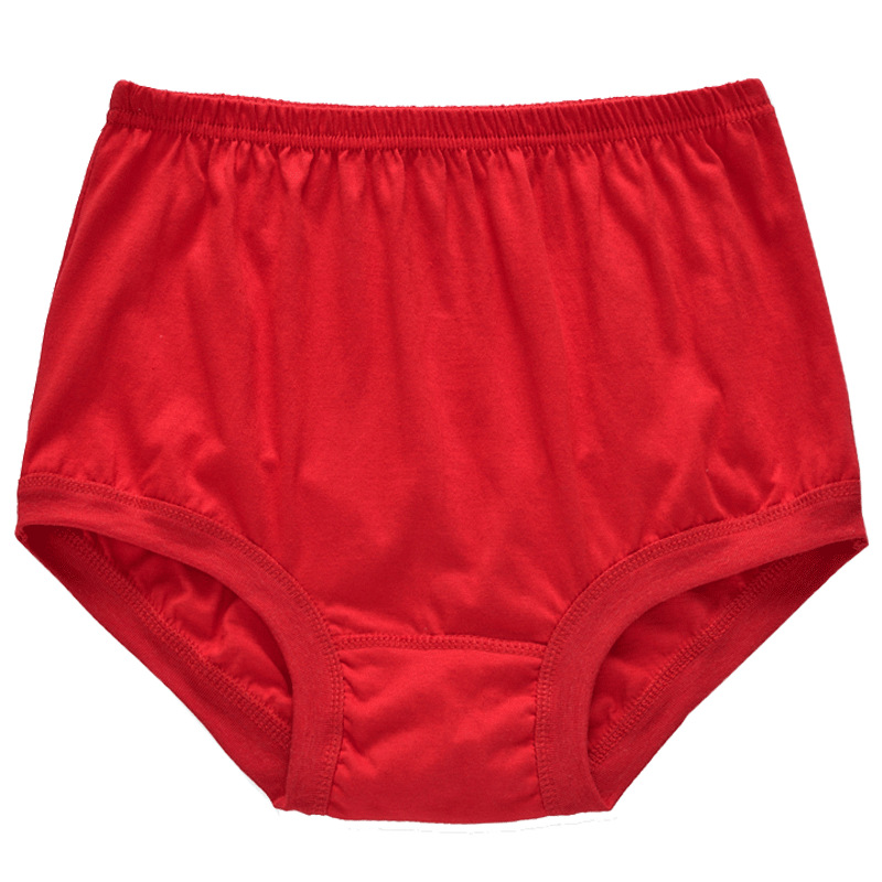本命年红色内裤男女三角裤不起球不褪色大加肥加大中老年纯棉舒适