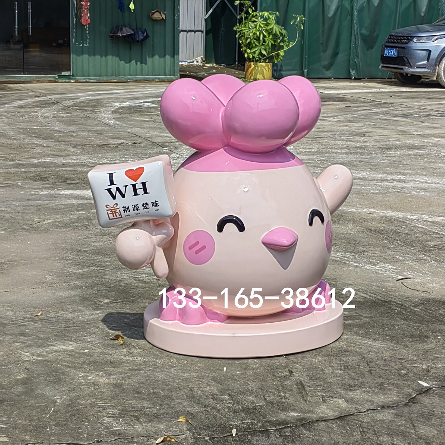 网红卡通鸡公仔雕像店面形象蒜鸟吉祥物玻璃钢雕塑定制树脂玩偶