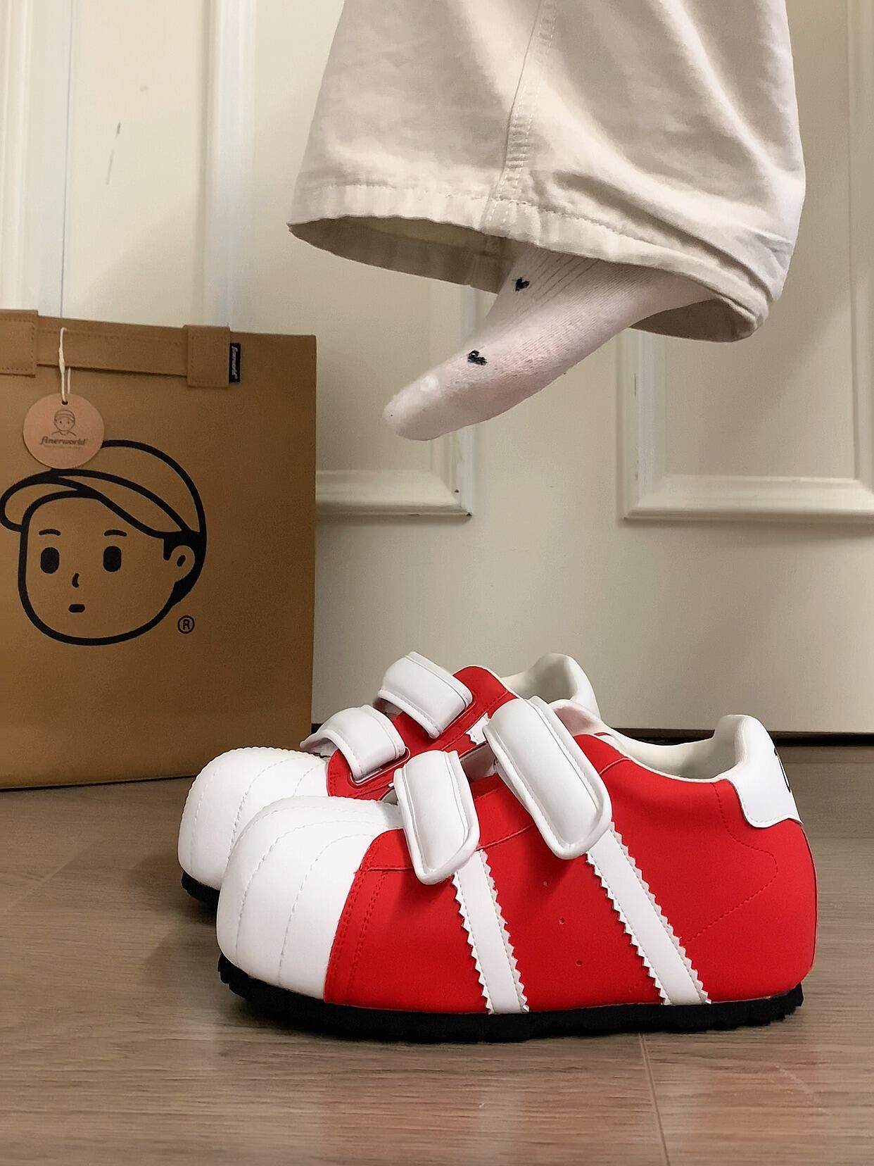 Женская обувь Dexun bread shoes на липучке с уродливой милой головкой-ракушкой, новинка 2025 года, универсальная повседневная спортивная обувь с внутренней отделкой Изображение 1