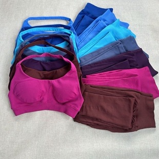 跨境DFYNE新款瑜伽文胸女固定杯运动内衣女防震跑步健身背心套装