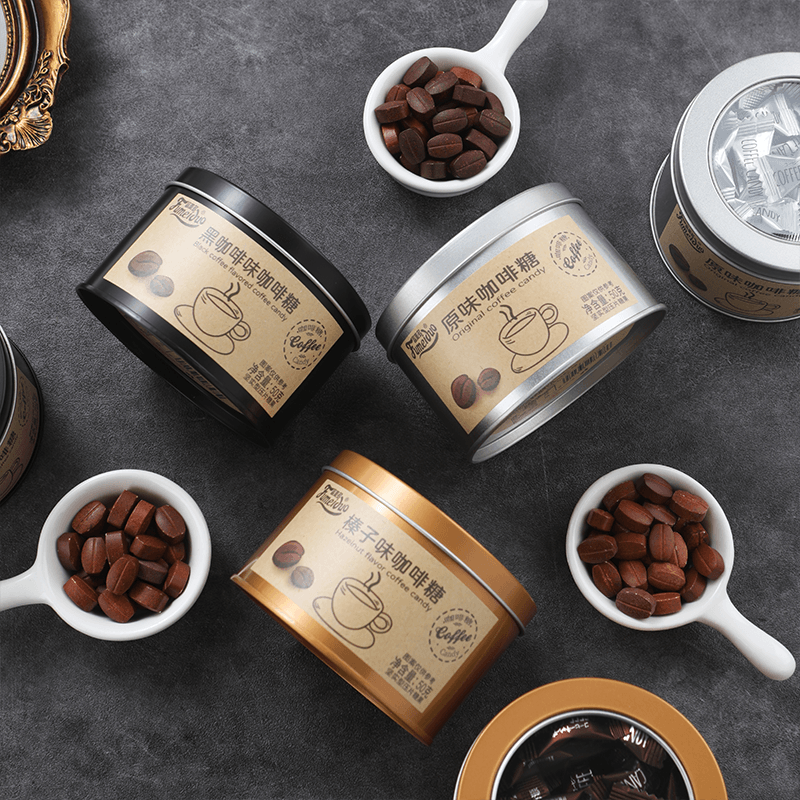 罐装咖啡糖干嚼香醇咖啡豆