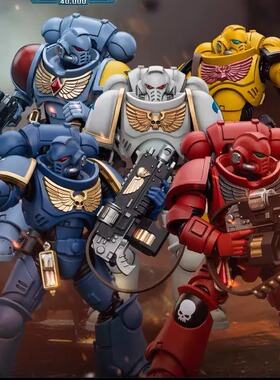 JOYTOY暗源战锤极限战士黑色圣堂摩托警卫灰模仲裁者兵人手办模型