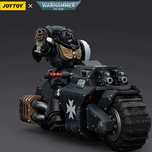 JOYTOY暗源战锤40K极限战士黑色圣堂摩托警卫仲裁者兵人手办模型