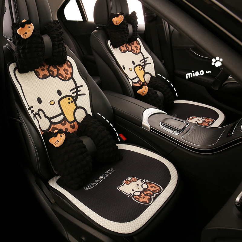 卡通可爱汽车坐垫四季通用女生座椅椅垫车内半包座套女士新款座垫