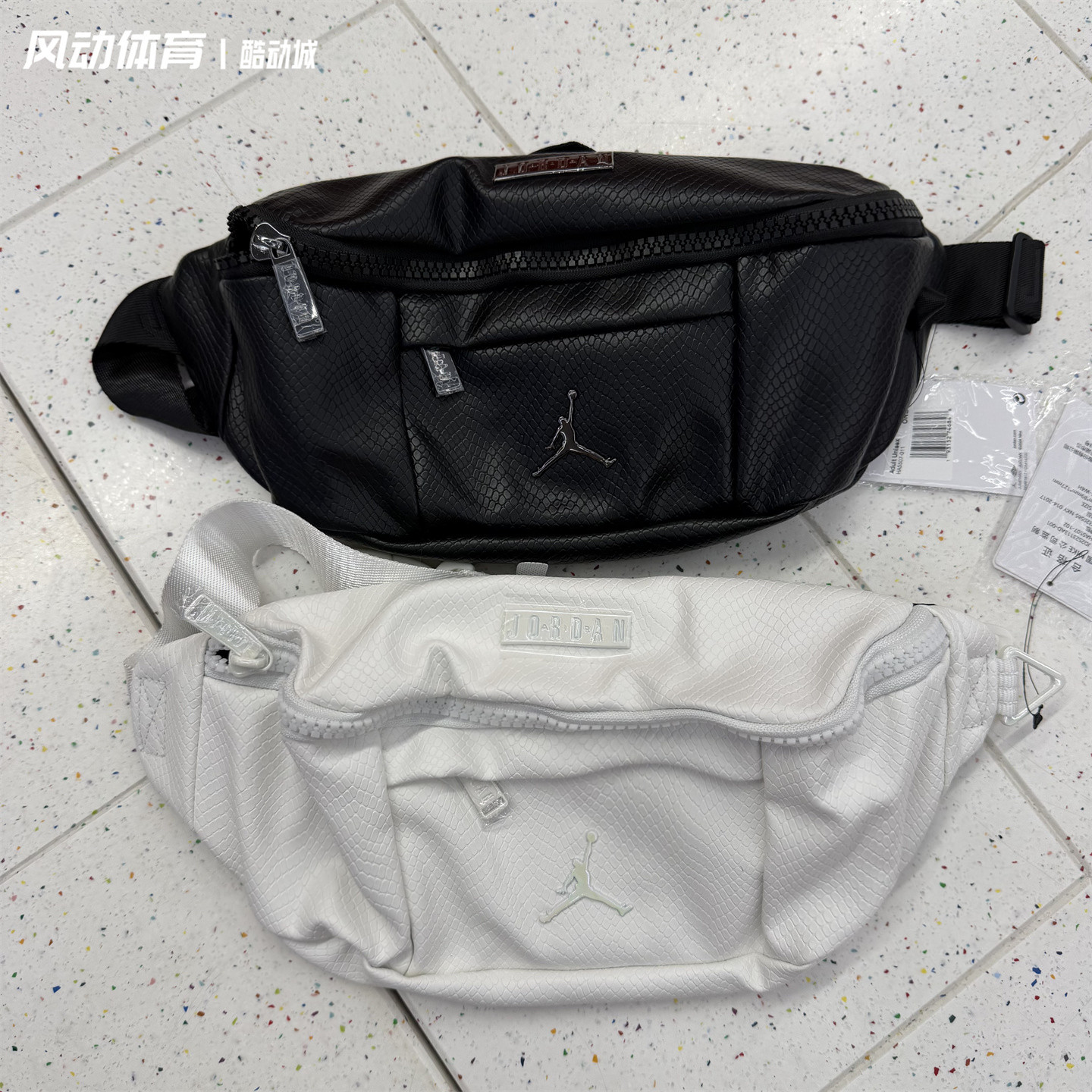 Nike/耐克AIR JORDAN AJ皮革PU防水男女休闲斜挎包胸包腰包HA5507