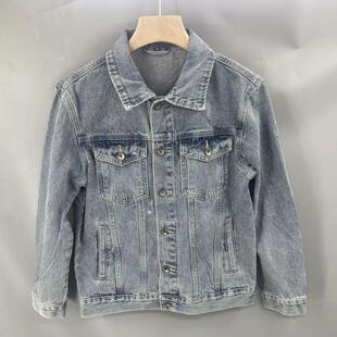 春秋季男士牛仔外套夹克美式潮牌夹克宽松大码破洞休闲上衣服褂子