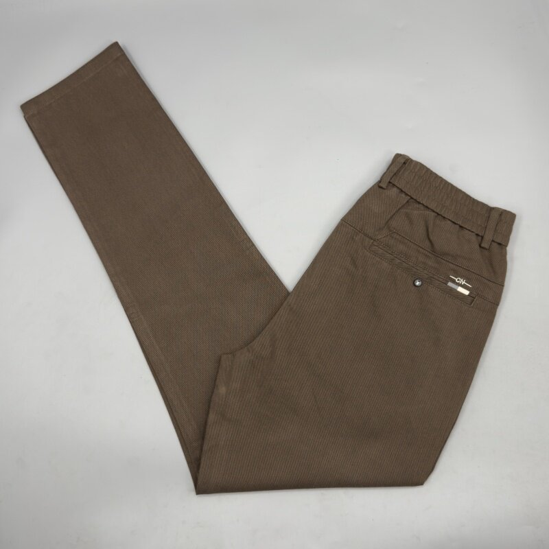 香港秋冬季男士休闲裤潮流直筒修身韩版商务百搭咖啡色小脚长裤子