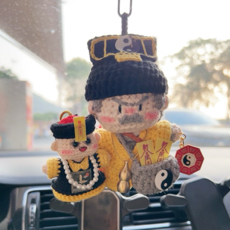 超萌身高差英叔（约15厘米）小僵尸（约9厘米）精品挂件成品发货